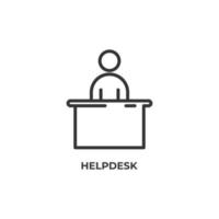 Vector sign of helpdesk symbol is isolated on a white background. icon color editable.