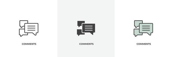 comments icon. Line, solid and filled outline colorful version, outline and filled vector sign. Idea Symbol, logo illustration. Vector graphics