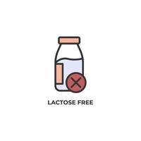 lactose free vector icon. Colorful flat design vector illustration. Vector graphics