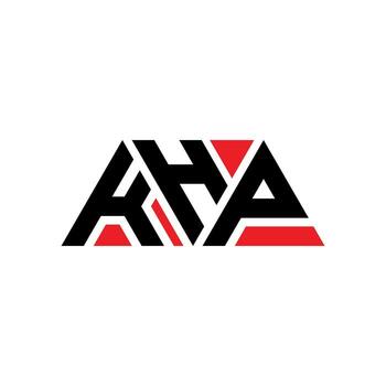 KHP triangle letter logo design with triangle shape. KHP triangle logo design monogram. KHP triangle vector logo template with red color. KHP triangular logo Simple, Elegant, and Luxurious Logo. KHP