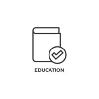 Vector sign of education symbol is isolated on a white background. icon color editable.
