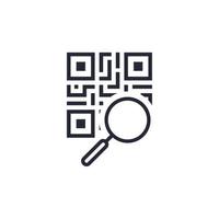 Vector sign of the barcode symbol is isolated on a white background. barcode icon color editable.