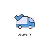 delivery vector icon. Colorful flat design vector illustration. Vector graphics