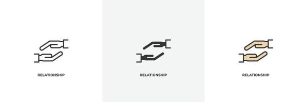 relationship icon. Line, solid and filled outline colorful version, outline and filled vector sign. Idea Symbol, logo illustration. Vector graphics