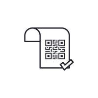 Vector sign of the barcode symbol is isolated on a white background. barcode icon color editable.