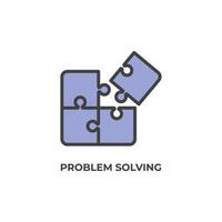 Vector sign of problem solving symbol is isolated on a white background. icon color editable.