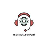 technical support vector icon. Colorful flat design vector illustration. Vector graphics