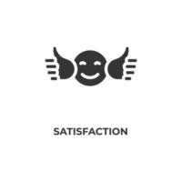 Vector sign of satisfaction symbol is isolated on a white background. icon color editable.