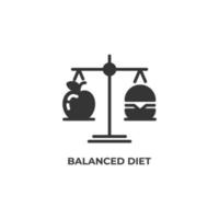 Balance Of Healthy And Unhealthy Food Vector. Isolated Cartoon Illustration  17390043 Vector Art at Vecteezy