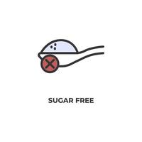 sugar free vector icon. Colorful flat design vector illustration. Vector graphics