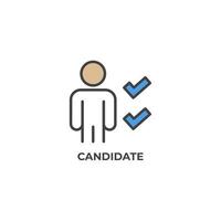 candidate vector icon. Colorful flat design vector illustration. Vector graphics