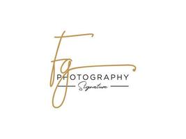 Letter FG Signature Logo Template Vector