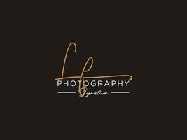 Letter LF Signature Logo Template Vector