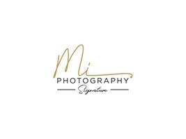 Letter MI Signature Logo Template Vector