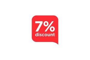 7 discount, Sales Vector badges for Labels, , Stickers, Banners, Tags, Web Stickers, New offer. Discount origami sign banner.