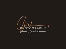 Letter GW Signature Logo Template Vector