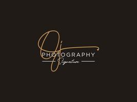 Letter OJ Signature Logo Template Vector