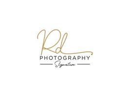 Letter RD Signature Logo Template Vector