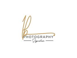 Letter IB Signature Logo Template Vector