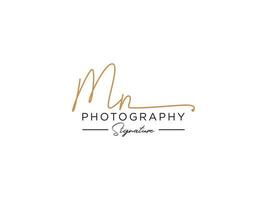 Letter MN Signature Logo Template Vector