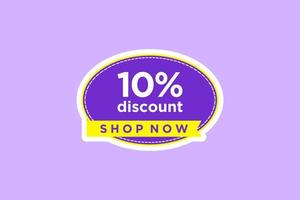 10 discount, Sales Vector badges for Labels, , Stickers, Banners, Tags, Web Stickers, New offer. Discount origami sign banner.