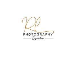 Letter RL Signature Logo Template Vector