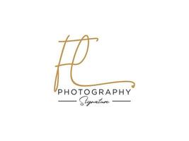 Letter FL Signature Logo Template Vector