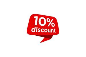 10 discount, Sales Vector badges for Labels, , Stickers, Banners, Tags, Web Stickers, New offer. Discount origami sign banner.