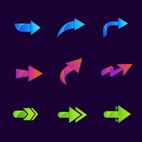 Arrow Gradient Icon Collection vector