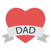 Father Love heart Which Can Easily Modify Or Edit vector