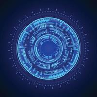 Futuristic technology circle shapes HUD elements for Graphic Motion. Vector illustration