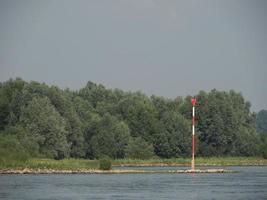 Xanten city and the river rhine photo