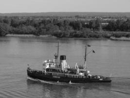 Hamburg at the river elbe in germany photo