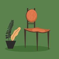 Flat illustration of Chair vector