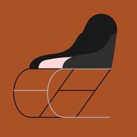 Flat illustration of Chair vector