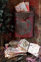 Christmas letters to Santa Claus wrapped in string photo