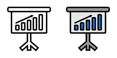 ilustración vectorial gráfico de tablero, diagrama, icono de presentación vector