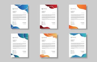 Creative and modern professional business letterhead template bundle, abstract design with geometric shape or minimalist letterhead template design