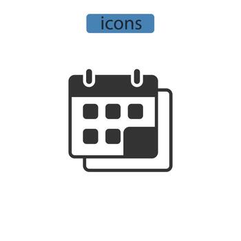 scheduling icons  symbol vector elements for infographic web