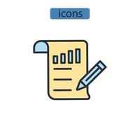informe iconos símbolo elementos vectoriales para infografía web vector