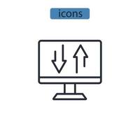 screen sharing icons  symbol vector elements for infographic web