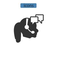 iconos de apoyo símbolo elementos vectoriales para web infográfico vector