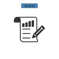 Report icons  symbol vector elements for infographic web