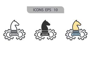 strategy icons  symbol vector elements for infographic web