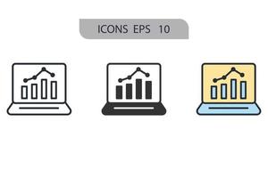 project tracking icons  symbol vector elements for infographic web