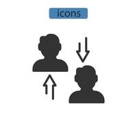 iconos de relación símbolo elementos vectoriales para web infográfico vector