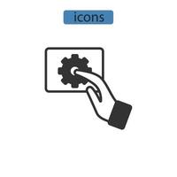 iconos de productividad símbolo elementos vectoriales para web infográfico vector