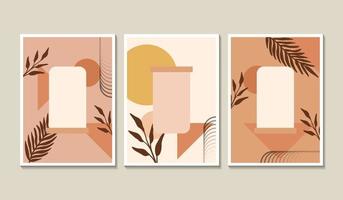 Flat design boho covers vector