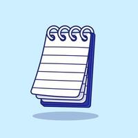 small note book cartoon vector icon isolated object