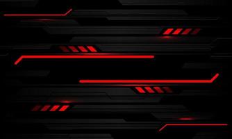 Abstract technology red light black circuit cyber futuristic grey metallic design modern background vector